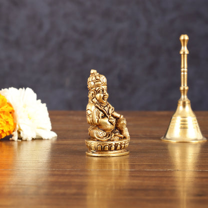 Pure Brass Superfine Small Kuber Idol - 2.5" Height