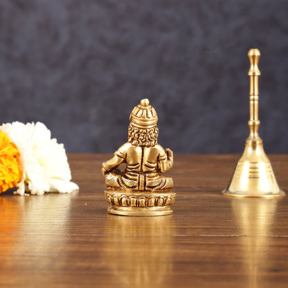 Pure Brass Superfine Small Kuber Idol - 2.5" Height