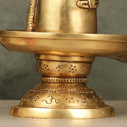 Handcrafted Pure Brass Shiva Lingam 9"