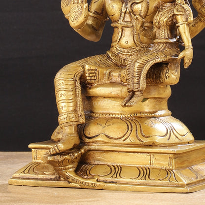 Brass Hayagriva Lakshmi idol 9"