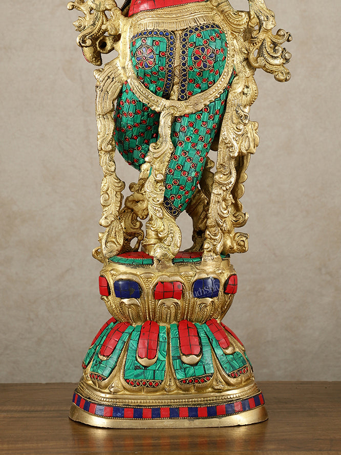 Brass large Lord Krishna statue | 30 Inch