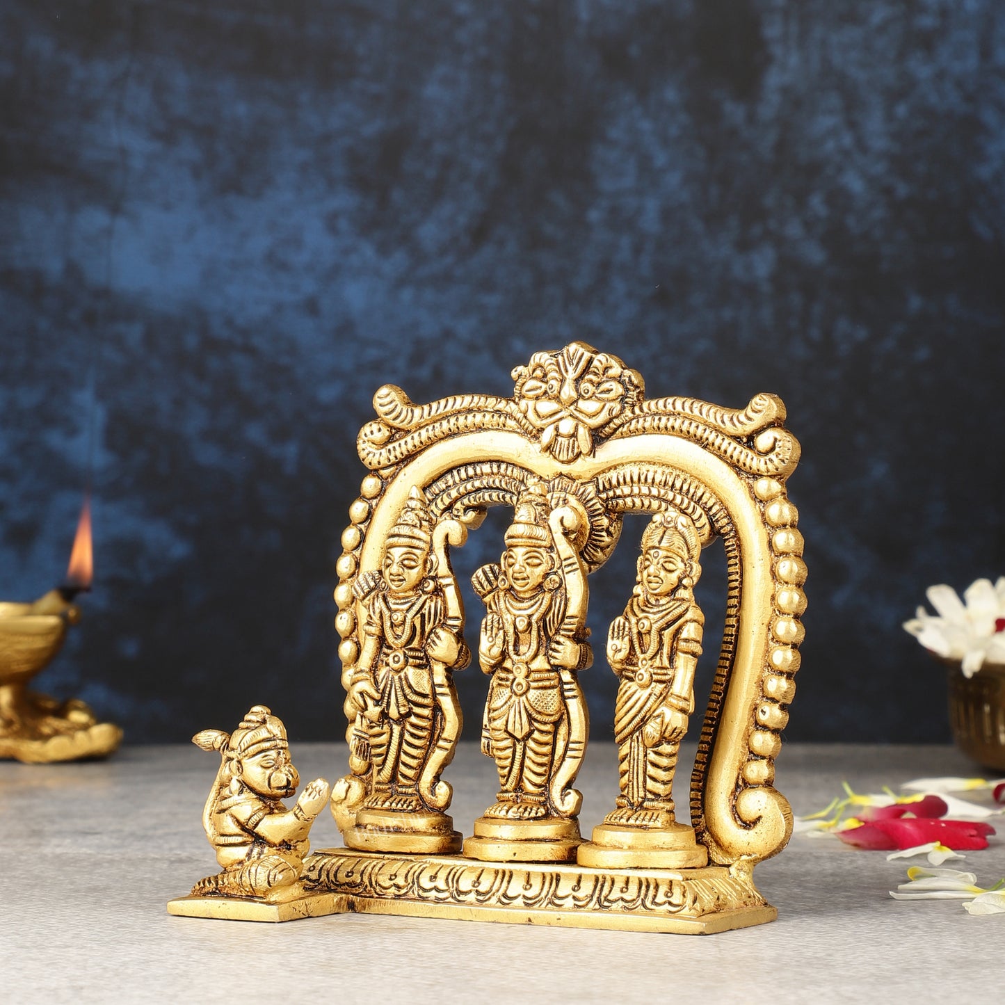 Brass small ram darbar idol 4.5 inch