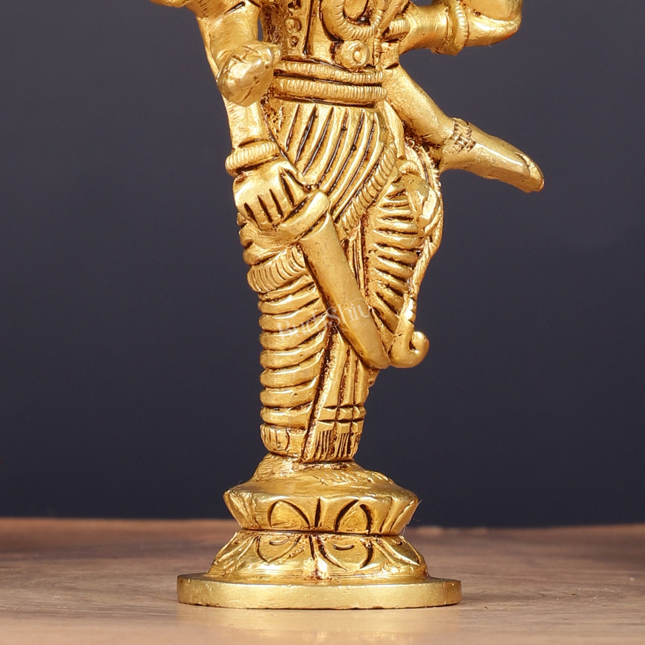 Pure Brass Standing Ma Durga Bhawani Idol | 5" Height