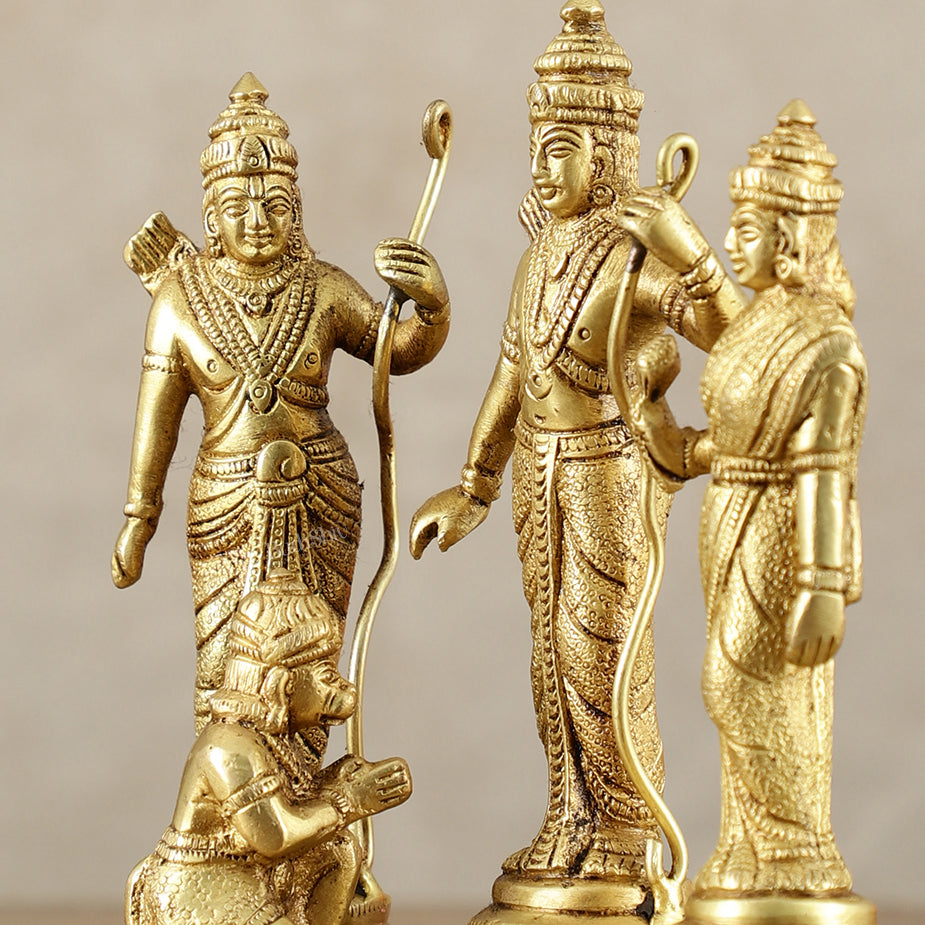 Pure Brass Ram Darbar Idol – matte Finish, 7" Height, 2 kg