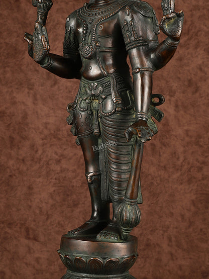 Brass Hari-Hara, Half Vishnu Half Shiva (Shankaranarayana) Statue | 21 inch