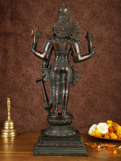 Brass Hari-Hara, Half Vishnu Half Shiva (Shankaranarayana) Statue | 21 inch