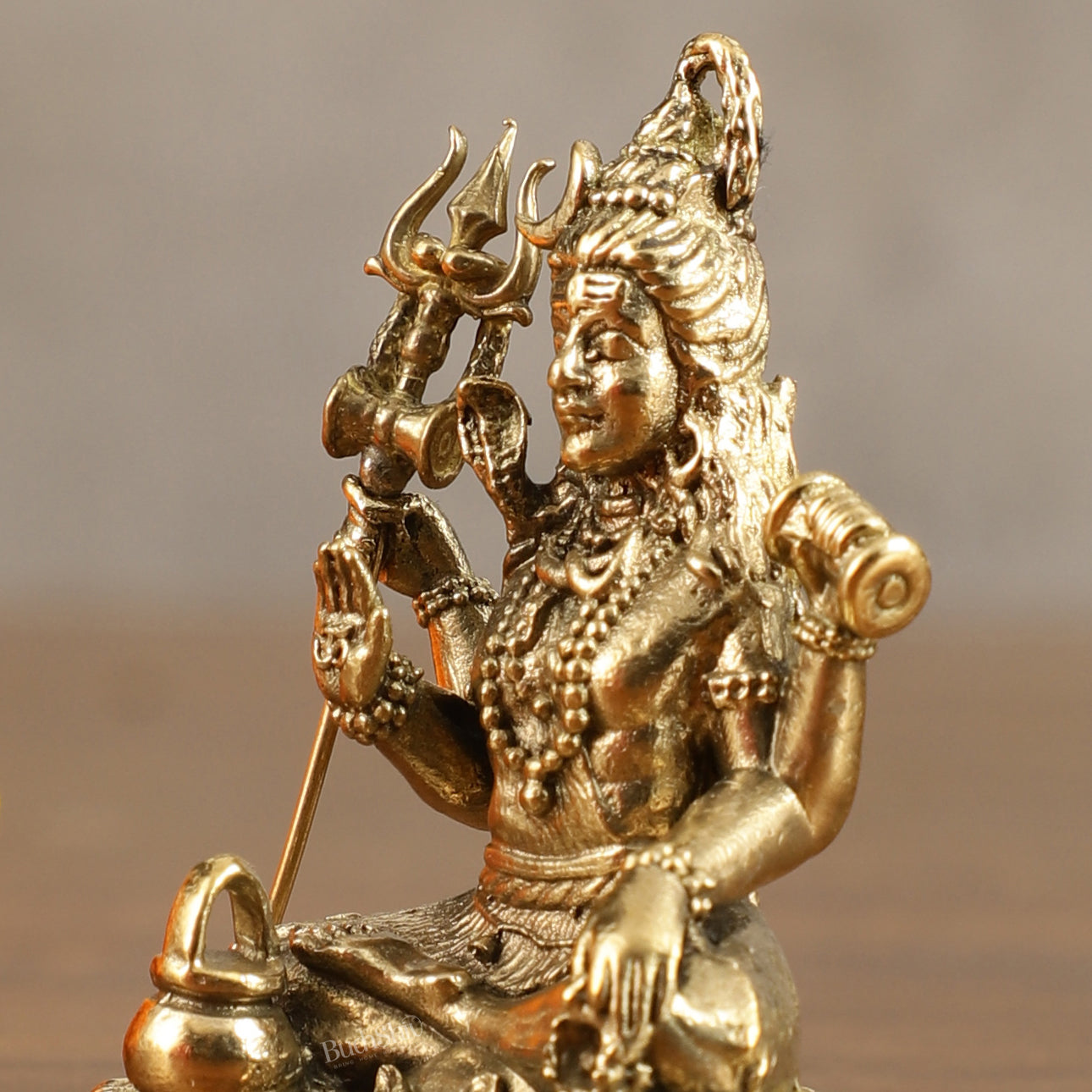 Pure Brass Miniature Lord Shiva Idol - 2 Inch