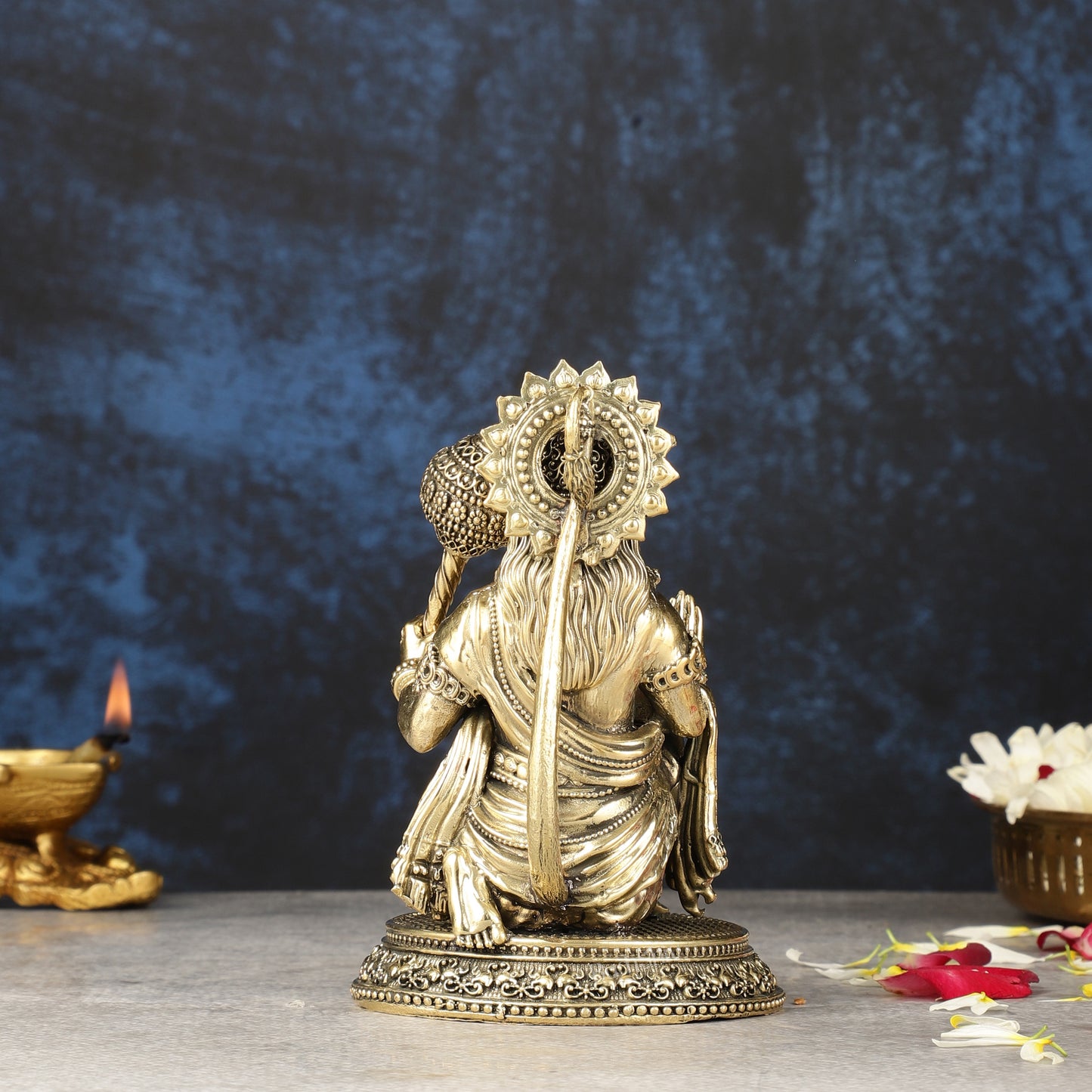 Pure Brass Intricately Crafted Hanuman 6.7 inch