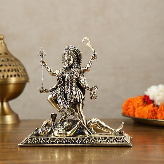 Brass Superfine Intricate Mahakali Idol | 6.5"