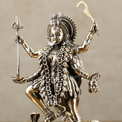 Brass Superfine Intricate Mahakali Idol | 6.5"