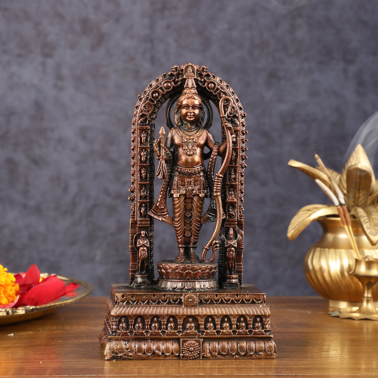 Pure Copper Ram Lalla Idol 7 inch