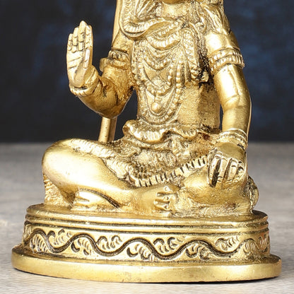 Pure Brass Superfine Small Lord Shiva Idol - 4"