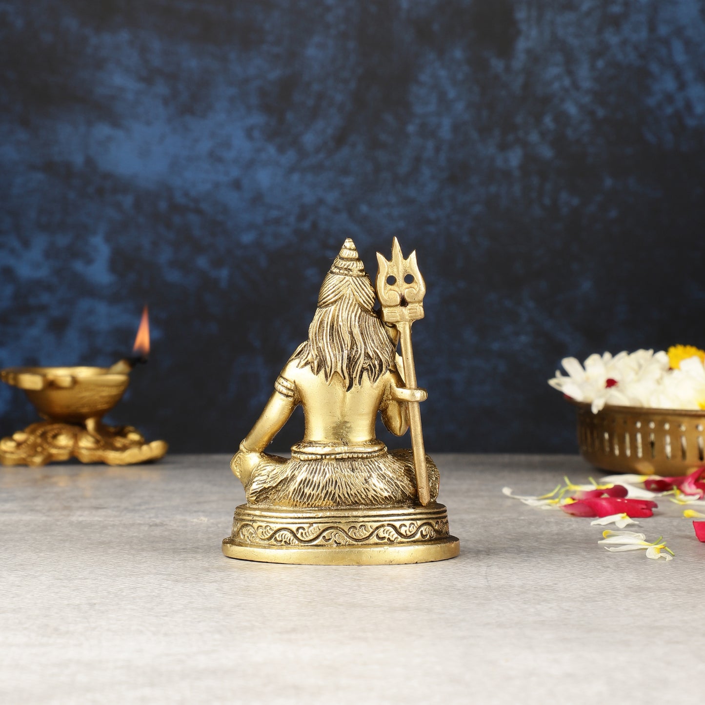 Pure Brass Superfine Small Lord Shiva Idol - 4"