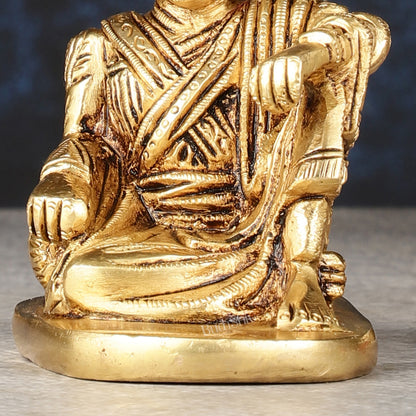 Pure Brass Royal Chhatrapati Shivaji Maharaj Statue - 3.5"