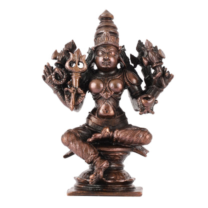 Pure Copper Karmari Mariamman Vigaraha idol - 4"