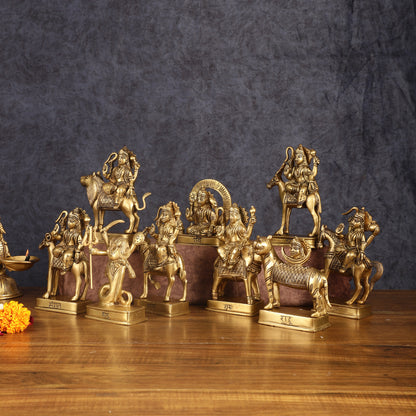 Pure Brass Superfine Navgraha Idols - 6.5 Inch Height