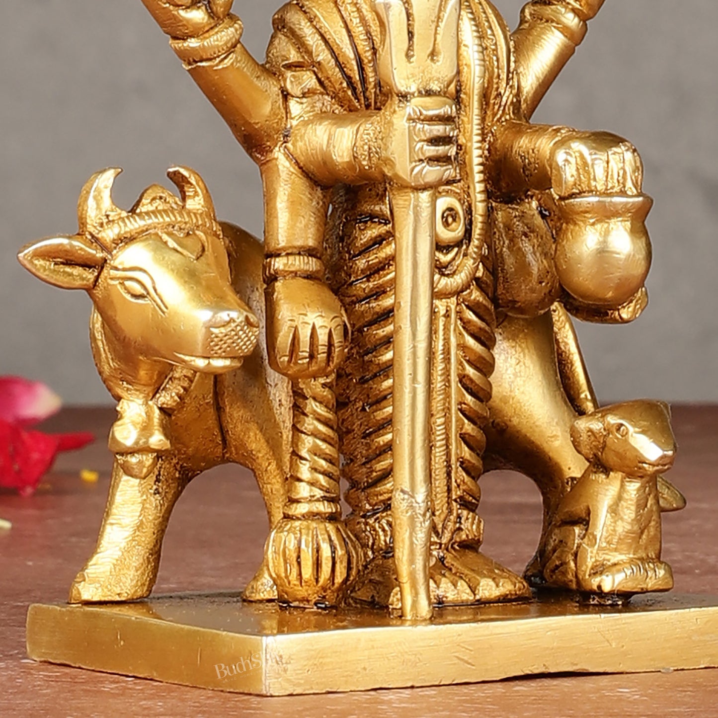 Pure Brass Small Dattatreya Guru Idol – 4.5 Inches