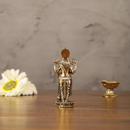 Pure brass small lord Vishnu idol 4"