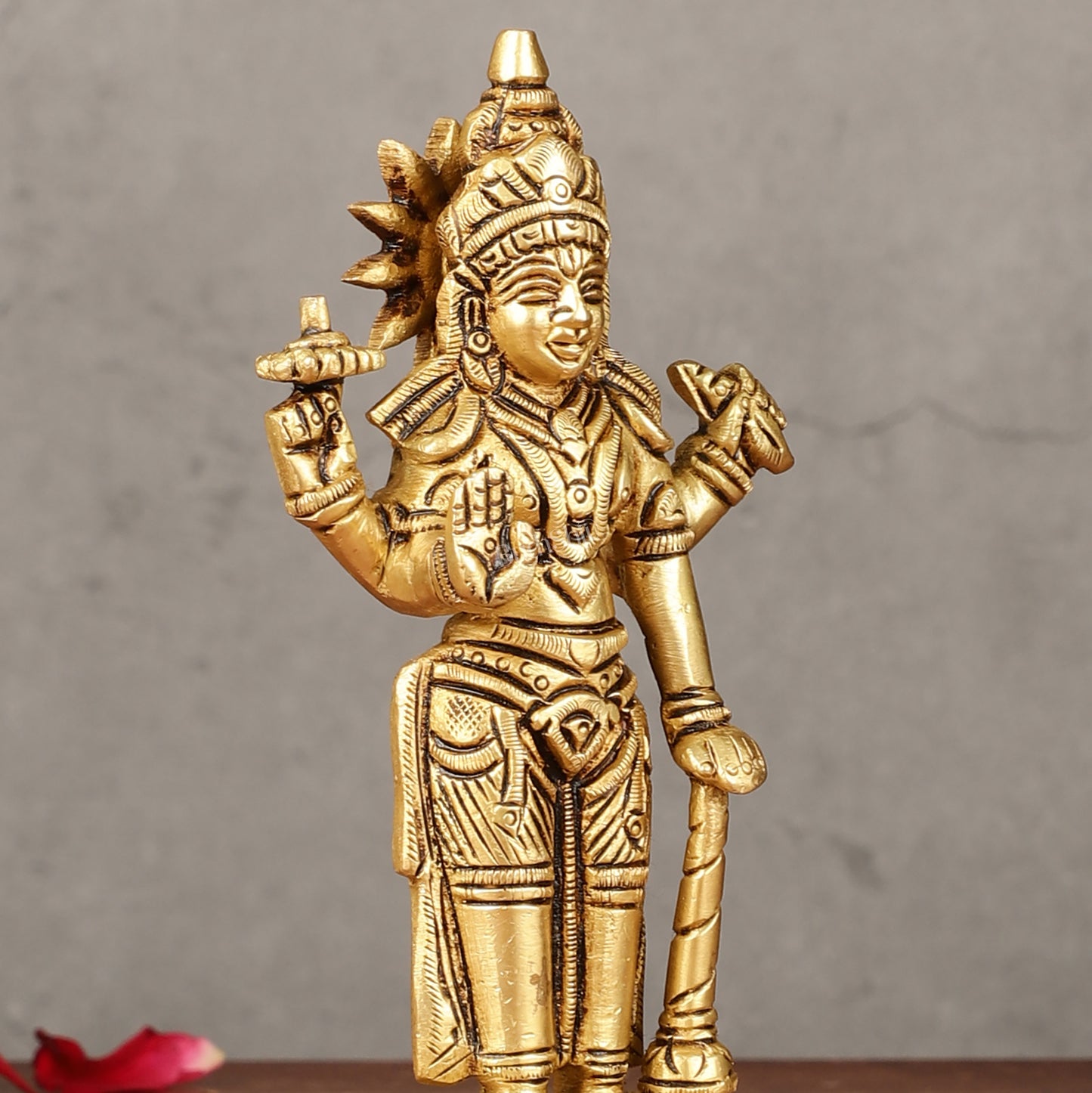 Superfine Brass Satyanarayan Vishnu Idol - 6 inch