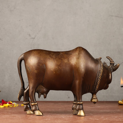 Brass Standing Cow Idol - 5.5 inch