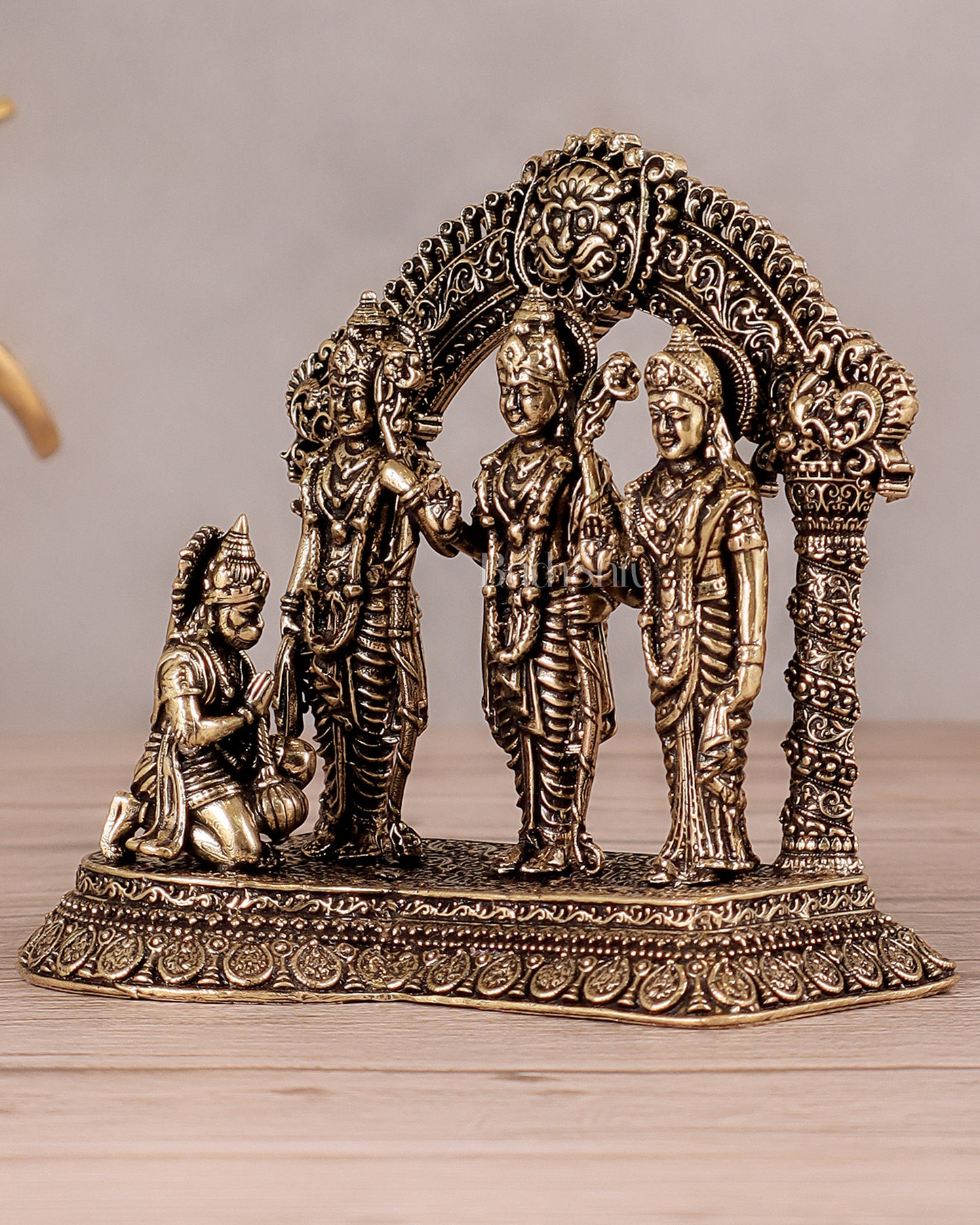 Ram Darbar Pure Brass Superfine Idol with Intricate Carvings