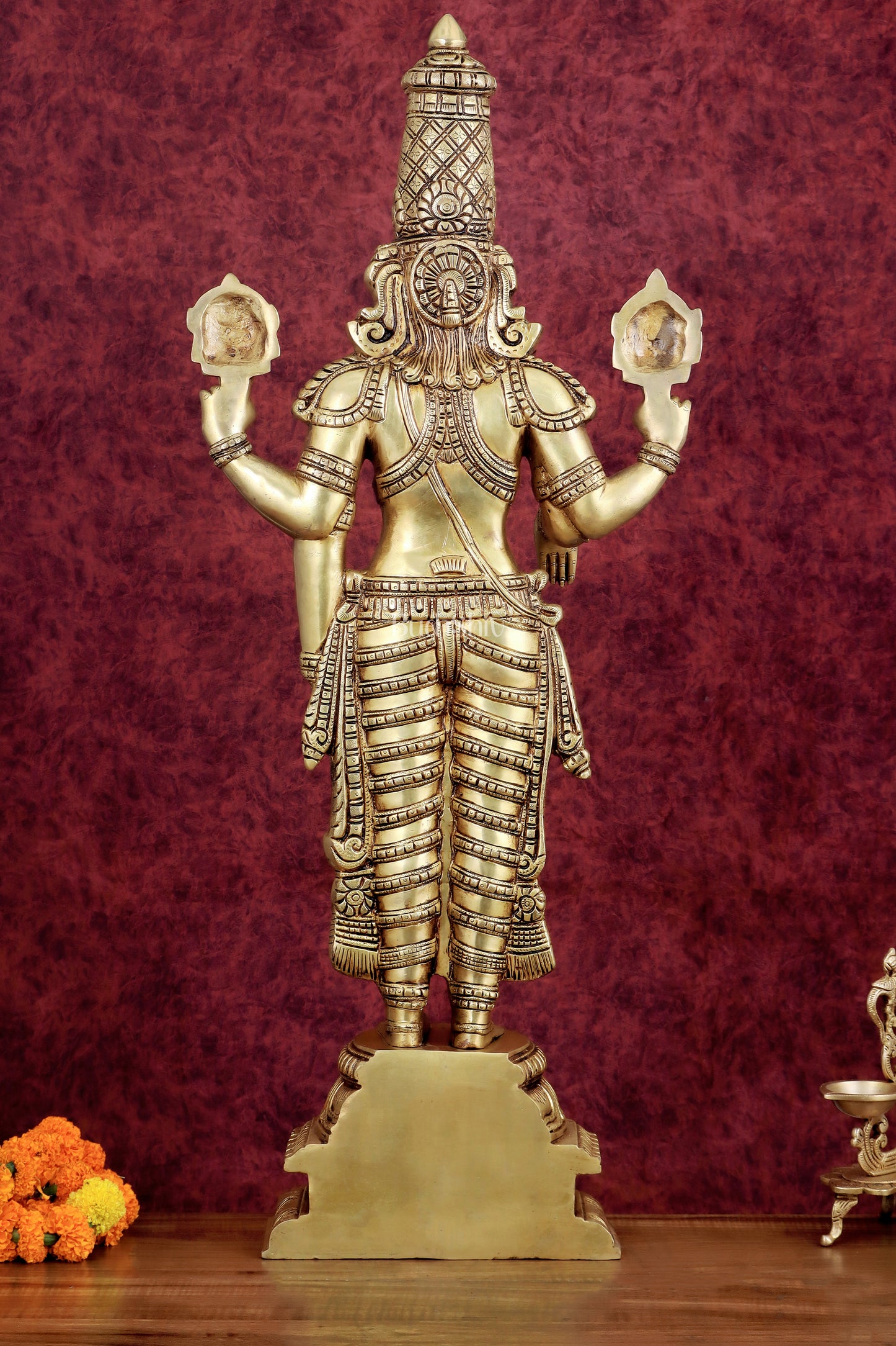 Pure Brass Tirupati Balaji Idol 33"