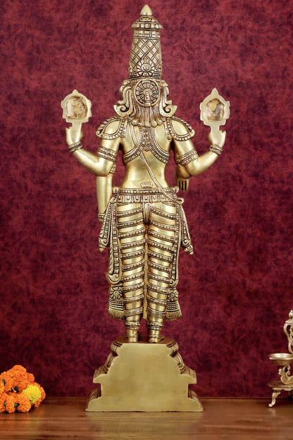 Pure Brass Tirupati Balaji Idol 33"