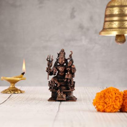 Pure Copper Shiv Parivar Vigraha Idol - 4"