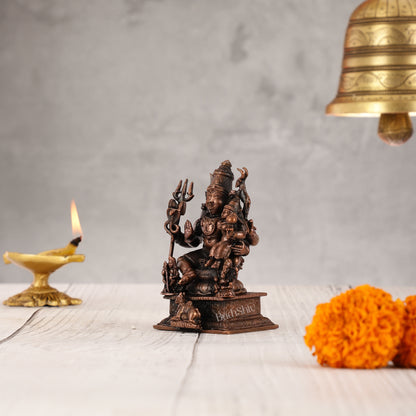 Pure Copper Shiv Parivar Vigraha Idol - 4"