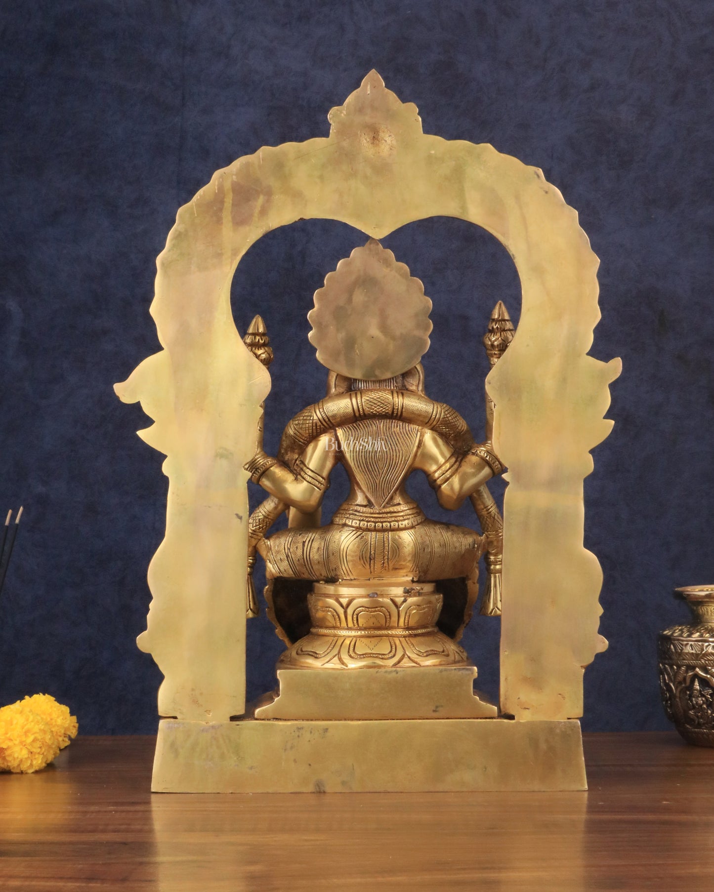 Pure Brass Superfine Goddess Padmavathi Lakshmi Statue with Thiruvarchi - 18"