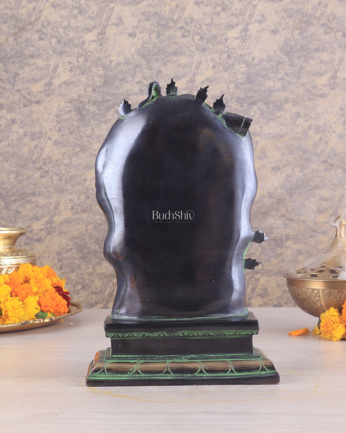 Pure Brass Gajasurasamhara Shiva Idol dancing shiva 
Black and Green Finish