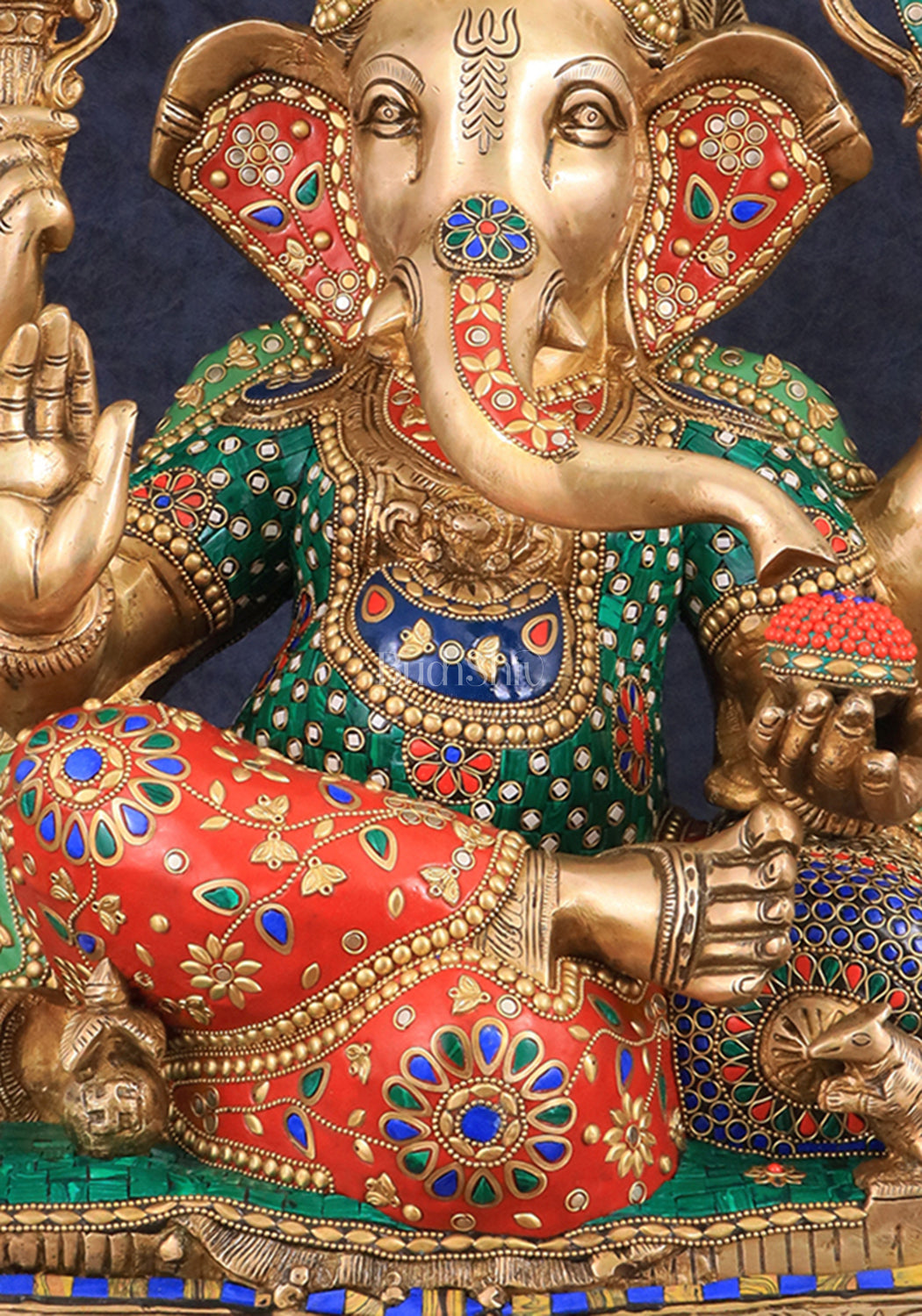 Brass Large Ganesha Statue - 18 Inch