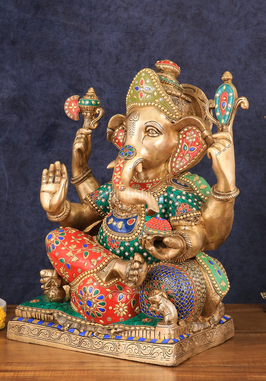 Brass Large Ganesha Statue - 18 Inch