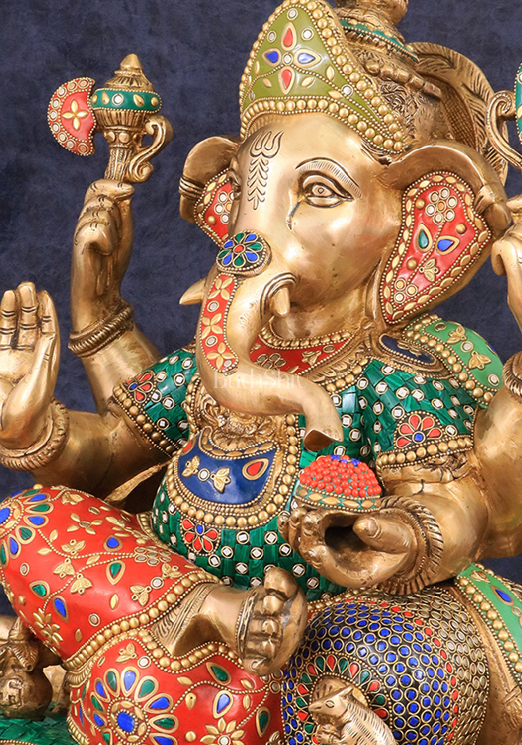 Brass Large Ganesha Statue - 18 Inch