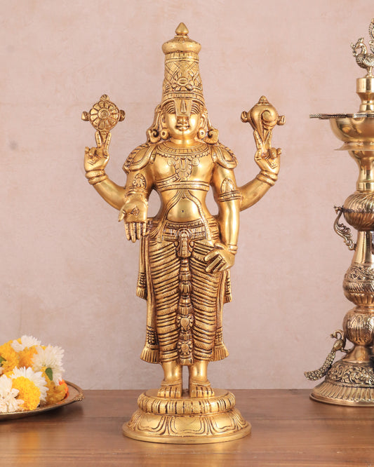 Brass Superfine Lord Tirupati Balaji Statue 18"