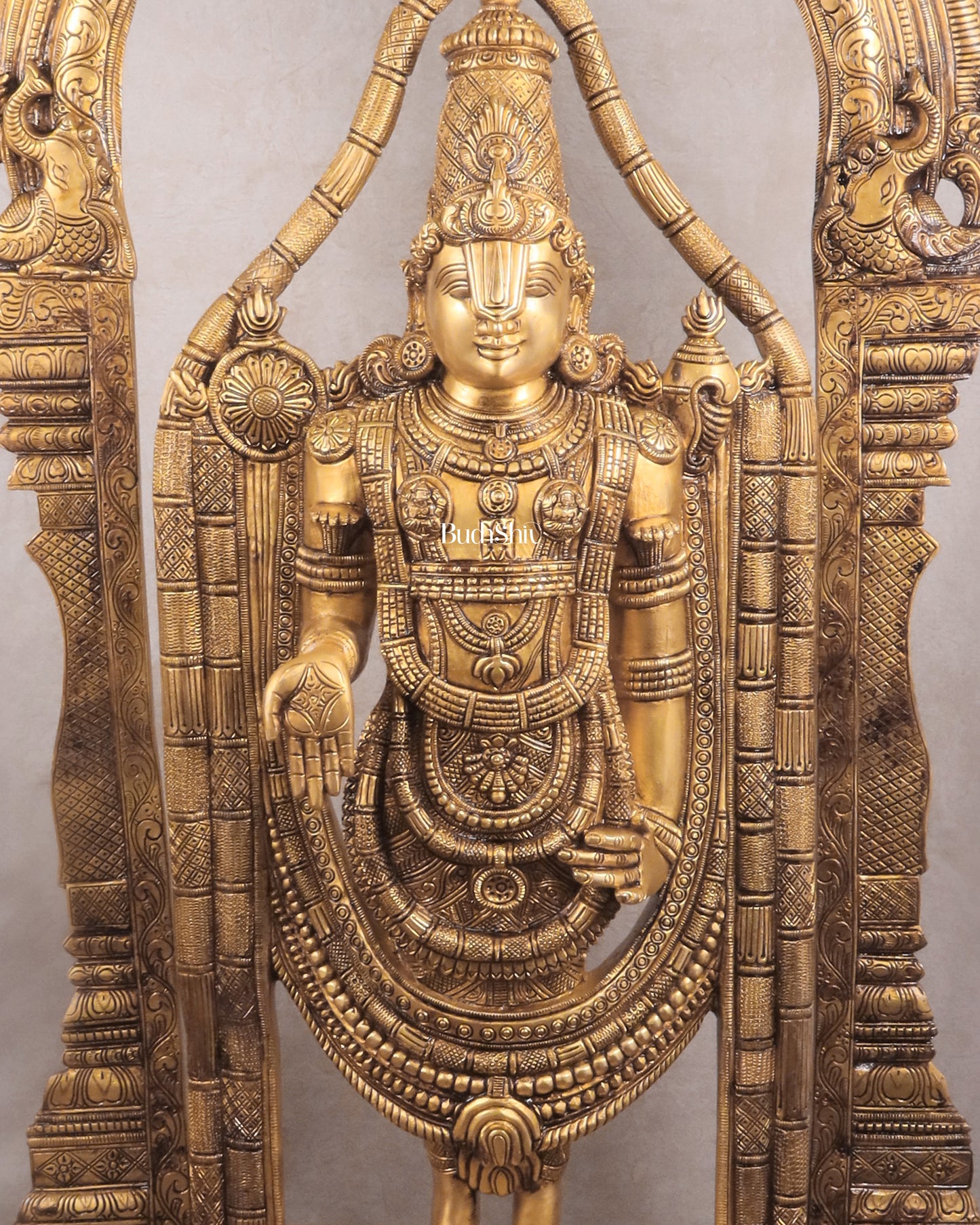 Pure Brass Tirupati Balaji Lord Venkateshwara Statue with Thiruvarchi - 40"