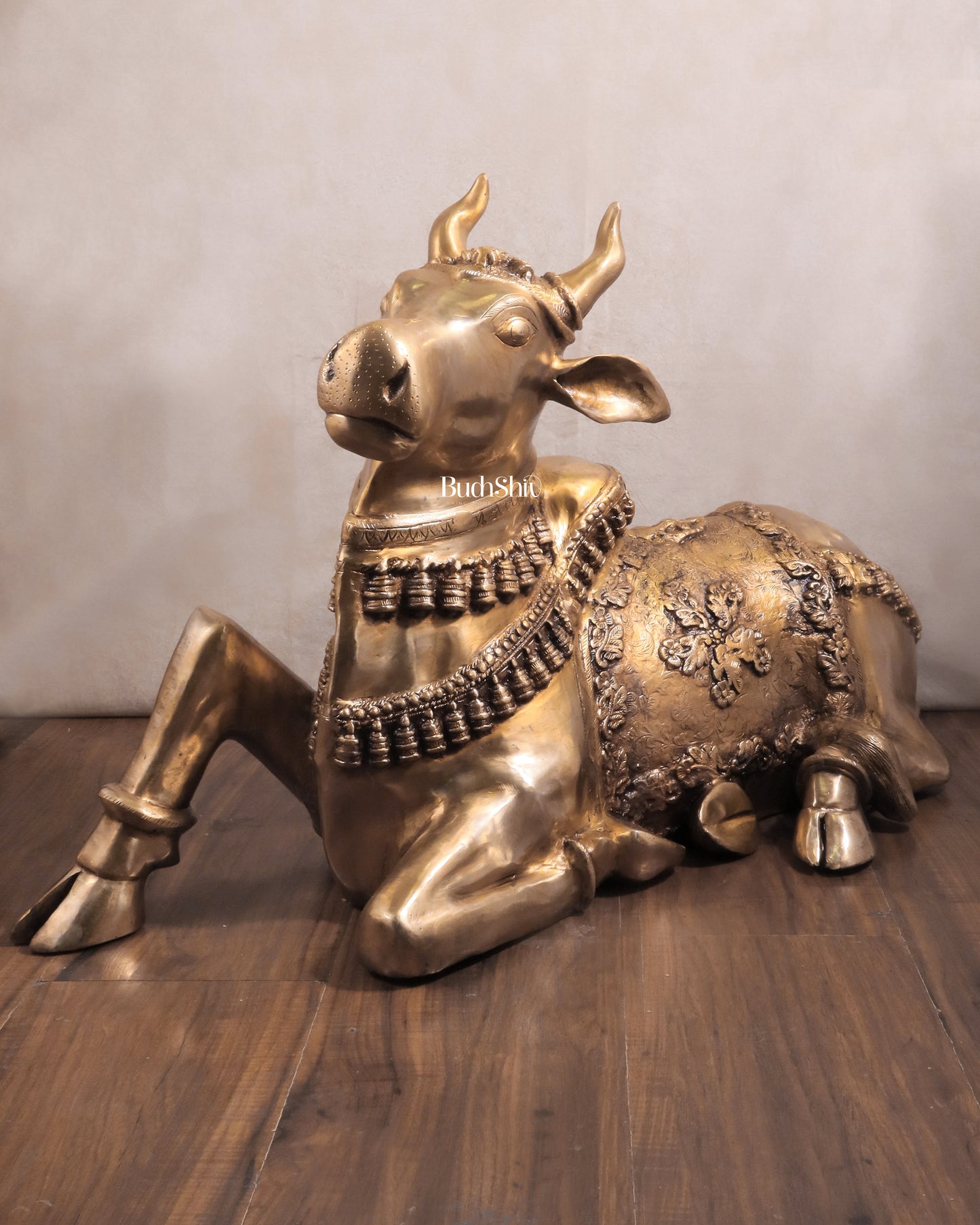 Brass Large Nandi Sculpture 34 inch