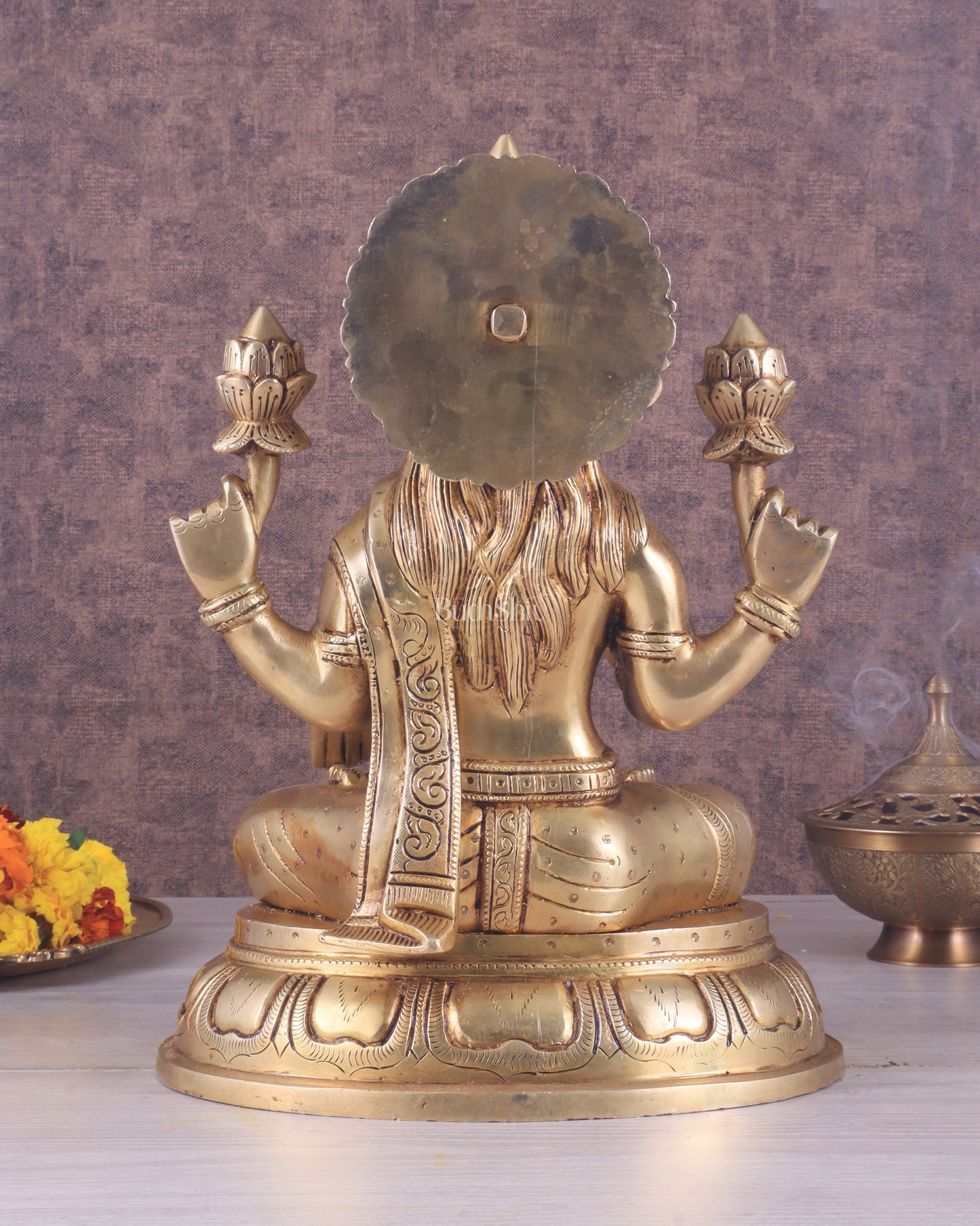 Pure Brass Handcrafted Lakshmi idol 14"