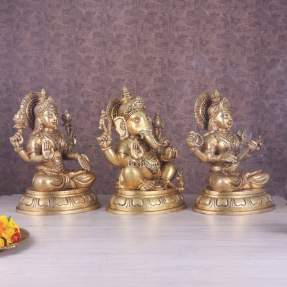 Ganesha Lakshmi Saraswati Set 14"