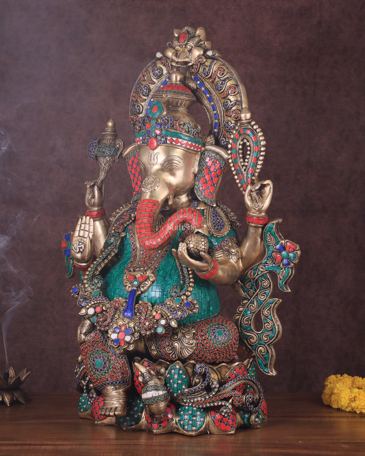 Ganesha Superfine Brass Large Sized Statue 30"