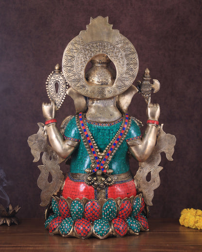 Ganesha Superfine Brass Large Sized Statue 30"