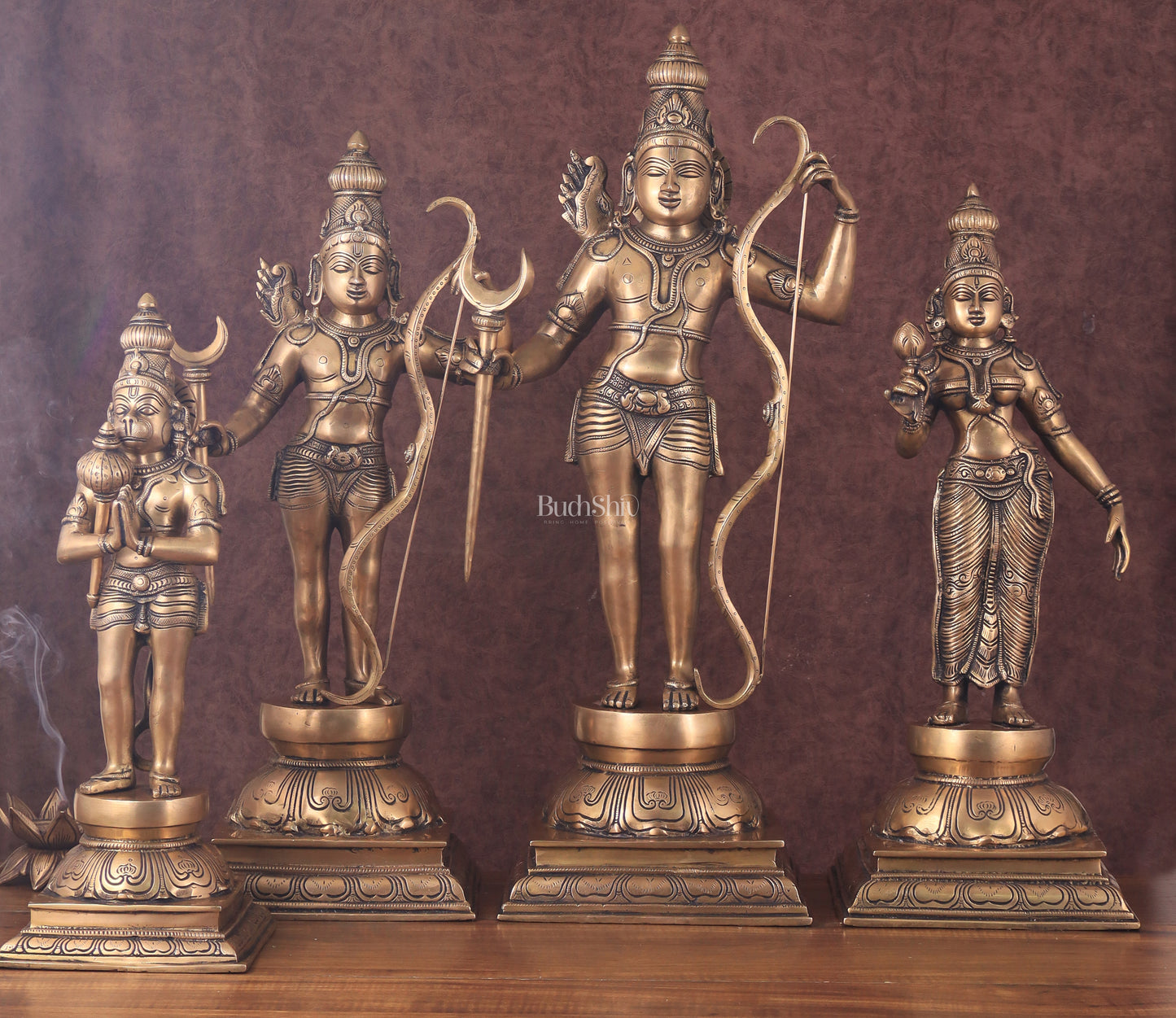 Pure Brass Large Ram Darbar Idol Set - 26"