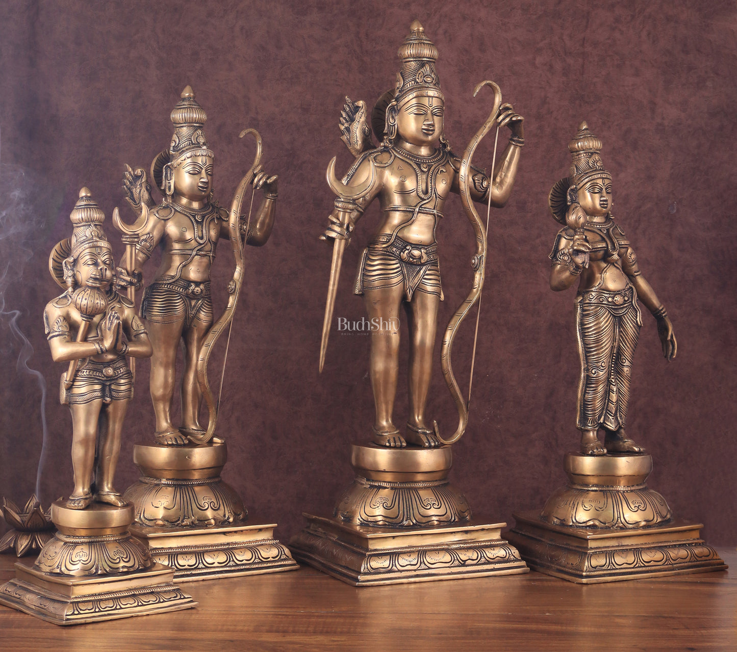 Pure Brass Large Ram Darbar Idol Set - 26"