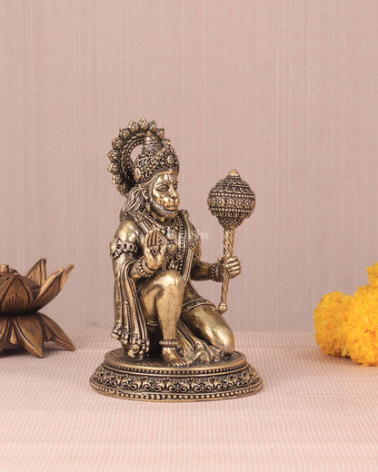 Pure Brass Intricately Crafted Hanuman 6.7 inch