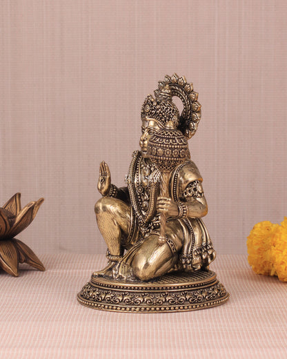 Pure Brass Intricately Crafted Hanuman 6.7 inch