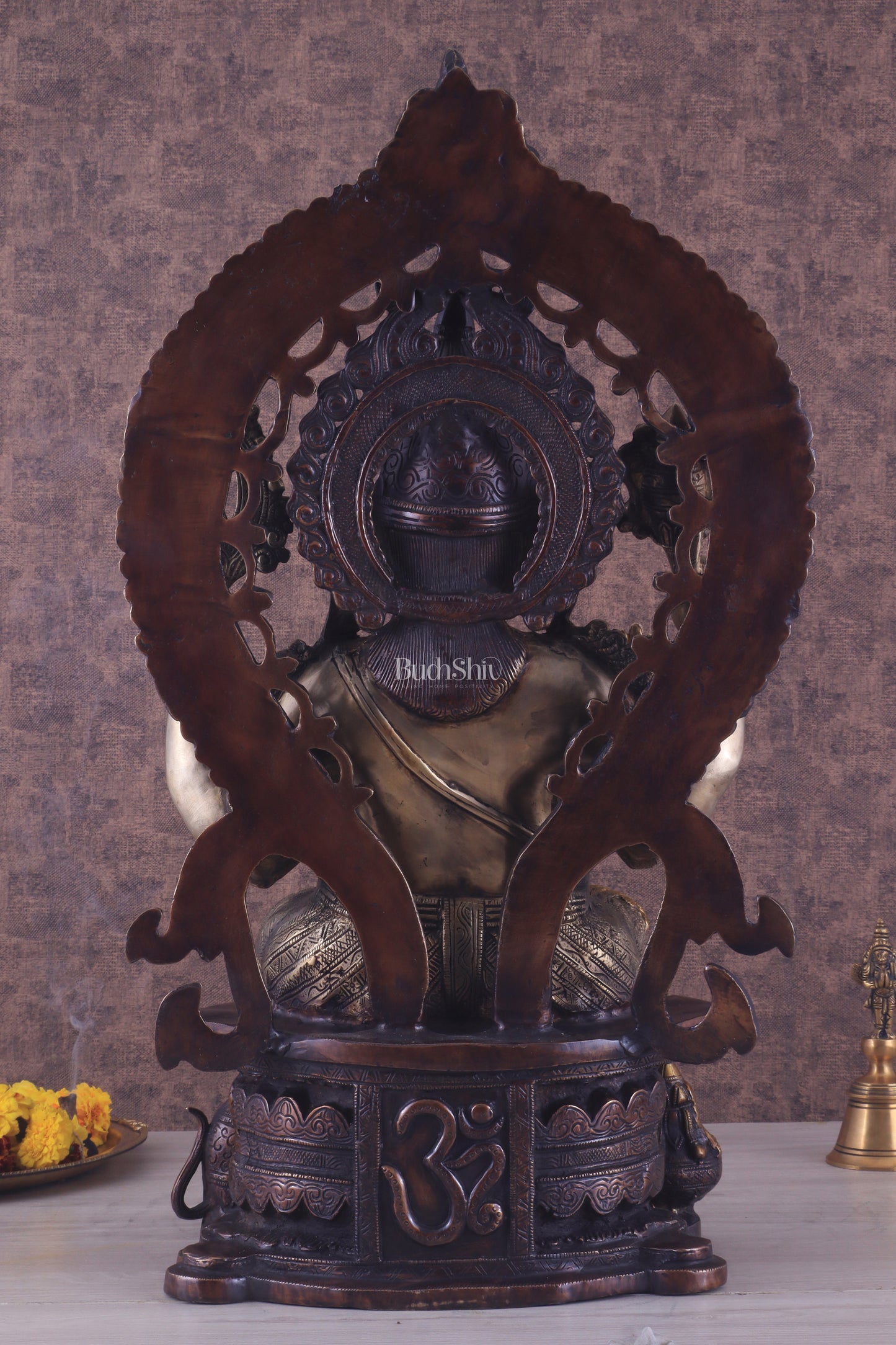 Pure Brass Ganesha Idol | Superfine Three Tone Finish 26"