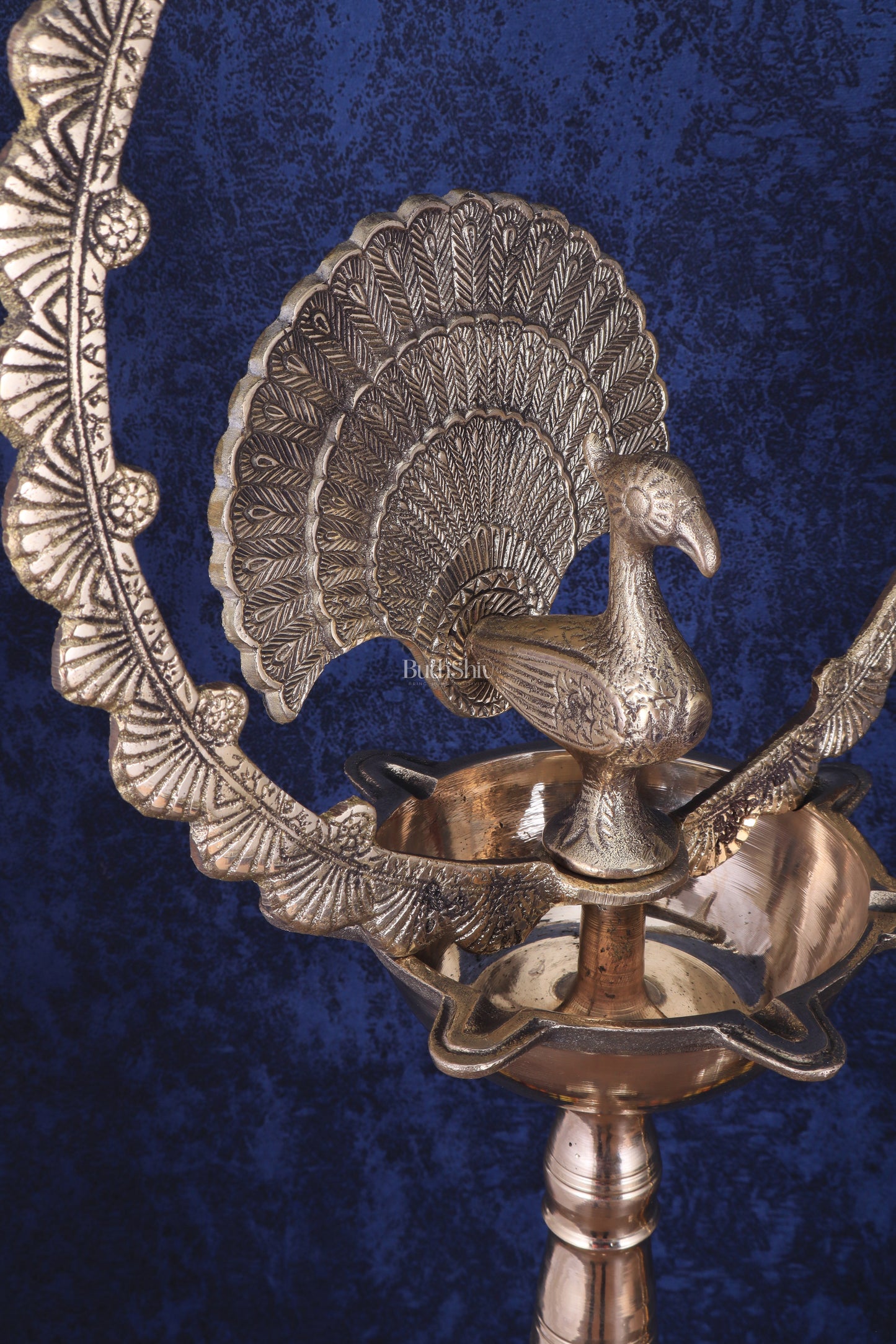 Brass Mayur Inauguration Lamp – Pair 46"