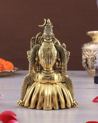 Brass Superfine Lalitadevi Rajarajeshwari Idol - 4 in Height golden tone