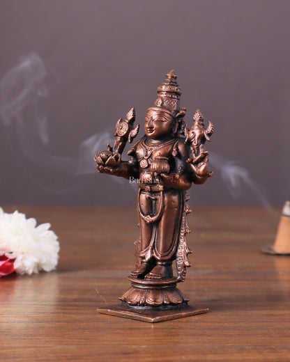 Pure Copper Dhanvantari Idol – 4"