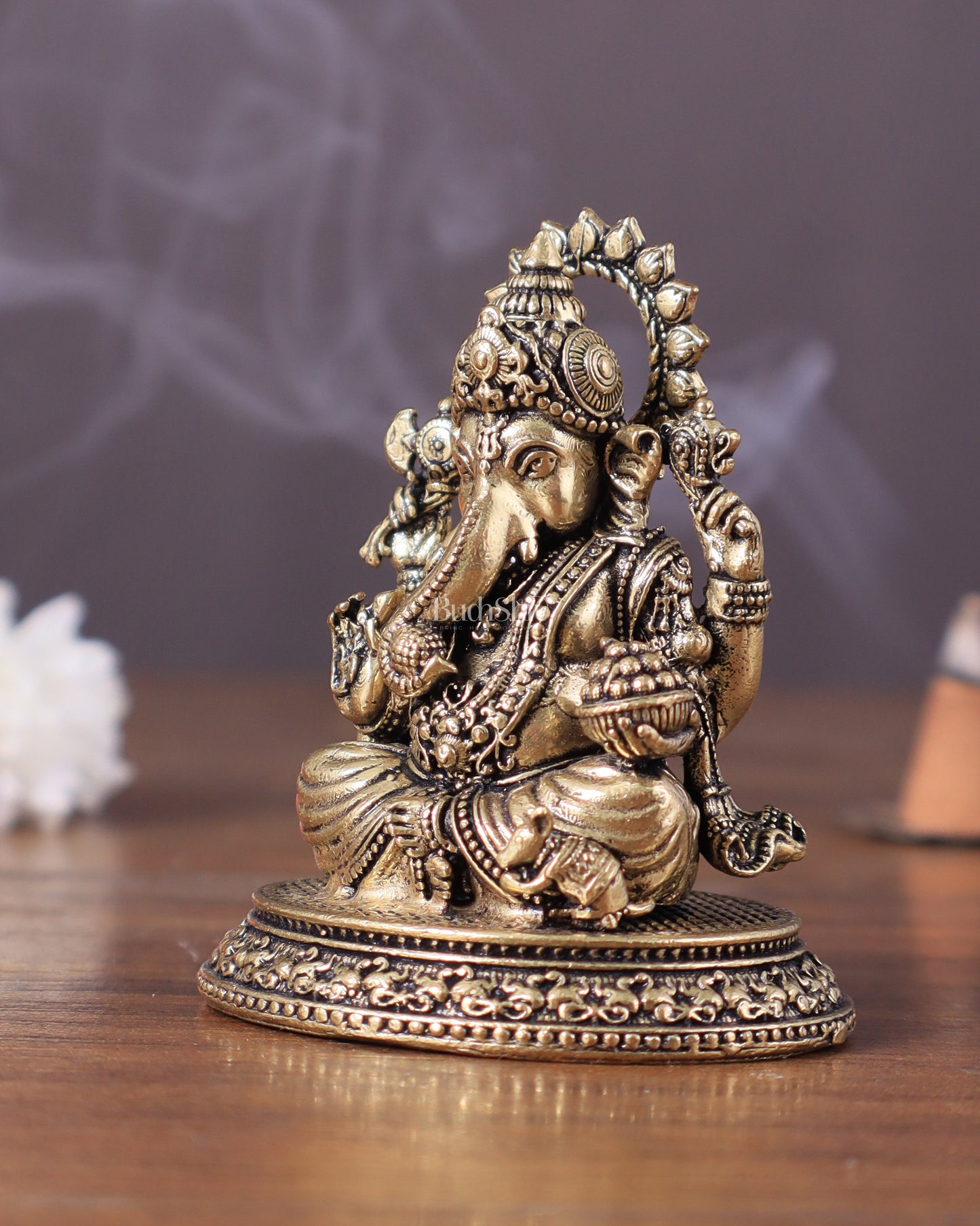 Pure Brass Ganesha superfine Idol 3"